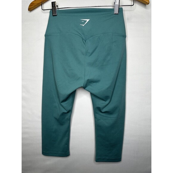 Gymshark Women's Size Small Training‎ Cropped Leggings Teal Capri - Picture 3 of 5